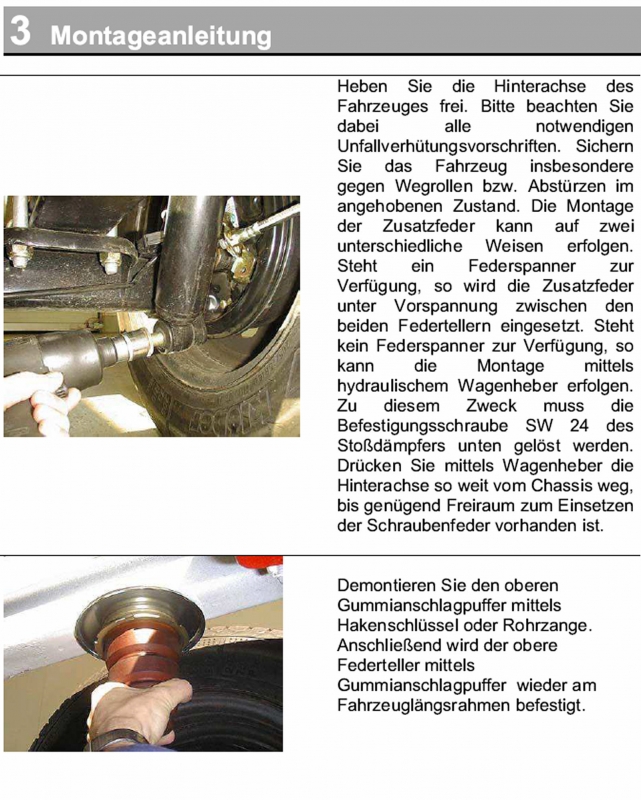 Zusatzschraubenfedern Hinterachse für Ducato 230/244 und baugleiche