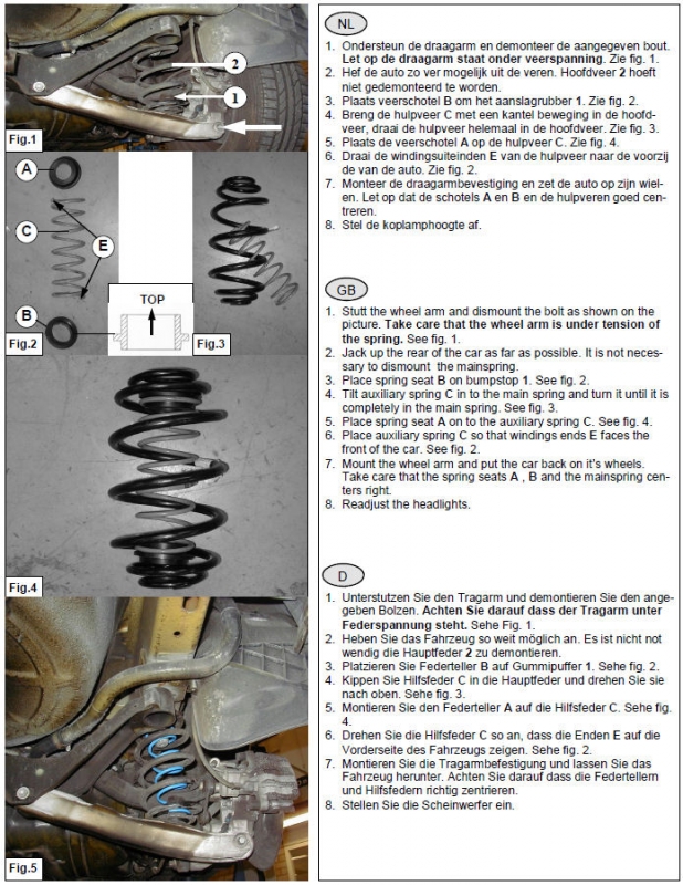 Zusatzfedern Hinterachse HV-124145 für Fiat Croma