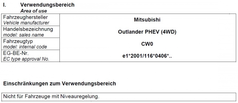 Austauschfedern Hinterachse HV-104378 für Mitsubishi Outlander PHEV