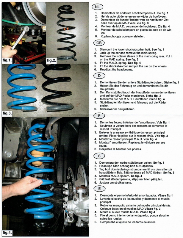 Austauschfedern Hinterachse HV-138518 für Fiat Scudo